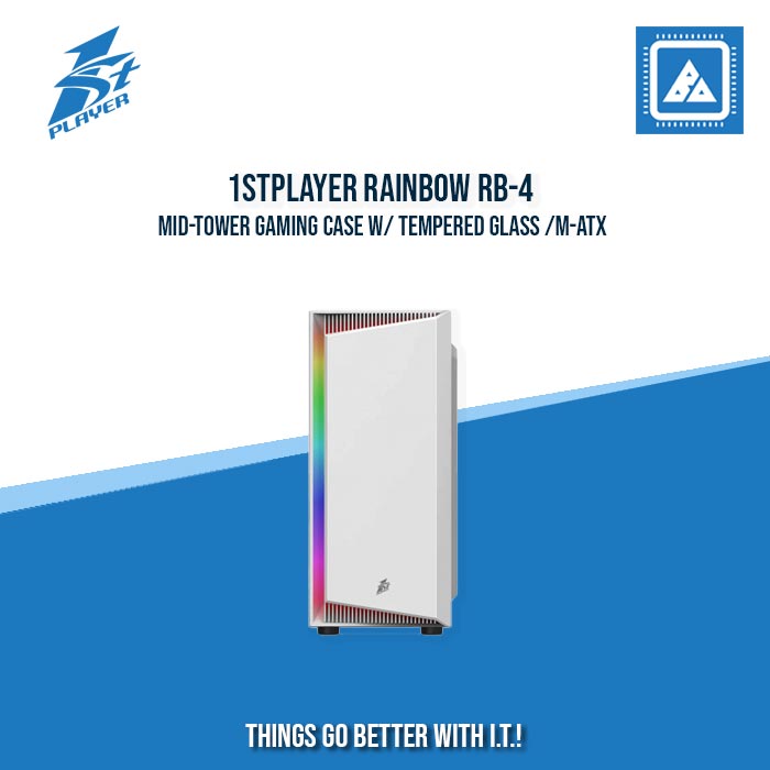1STPLAYER RAINBOW RB-4 MID-TOWER GAMING CASE W/ TEMPERED GLASS /M-ATX 1STPLAYER RAINBOW RB-4 MID-TOWER GAMING CASE W/ TEMPERED GLASS /M-ATX